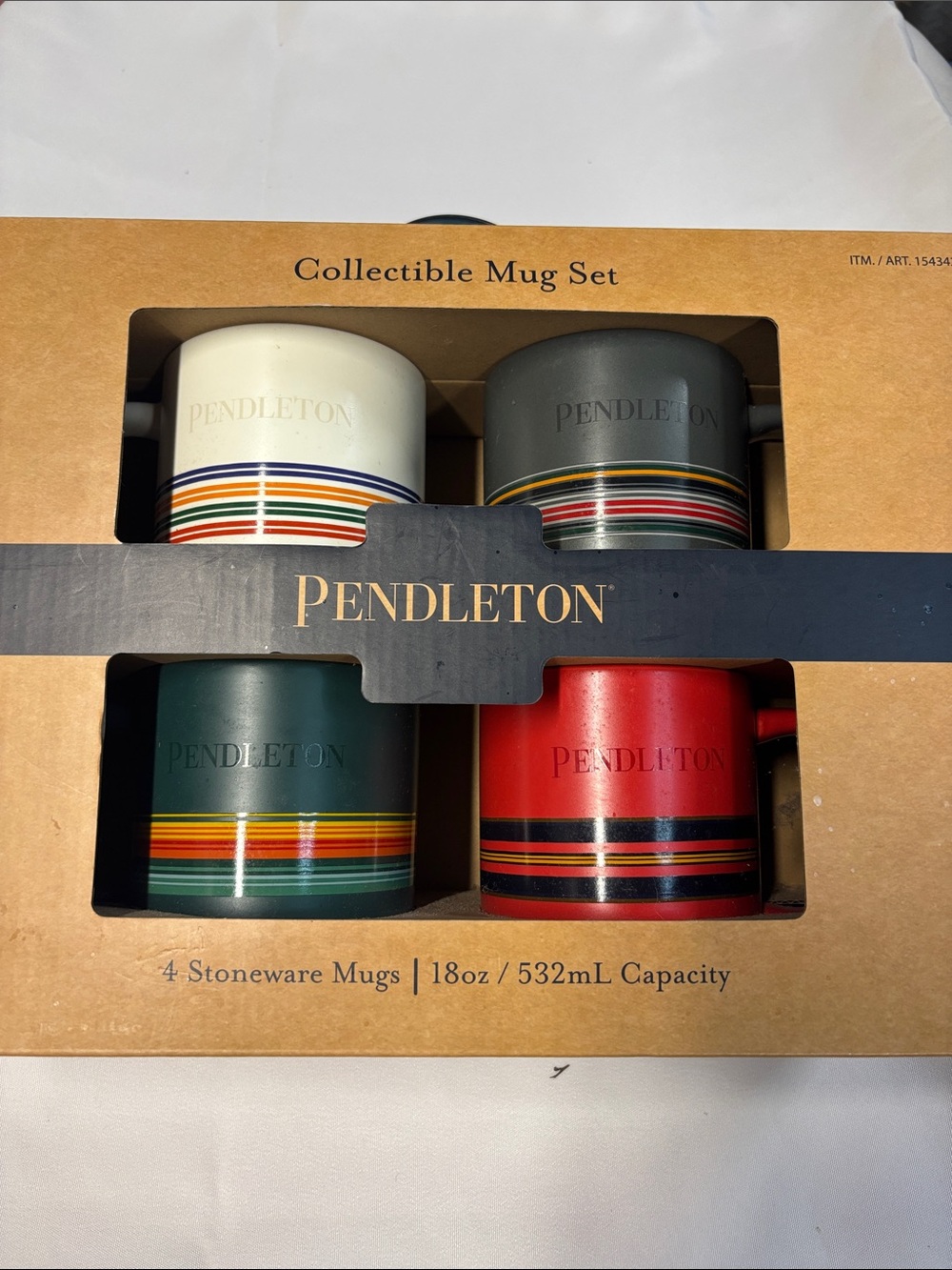 Pendleton Four-Piece National Parks Stoneware Mug Set - NEW